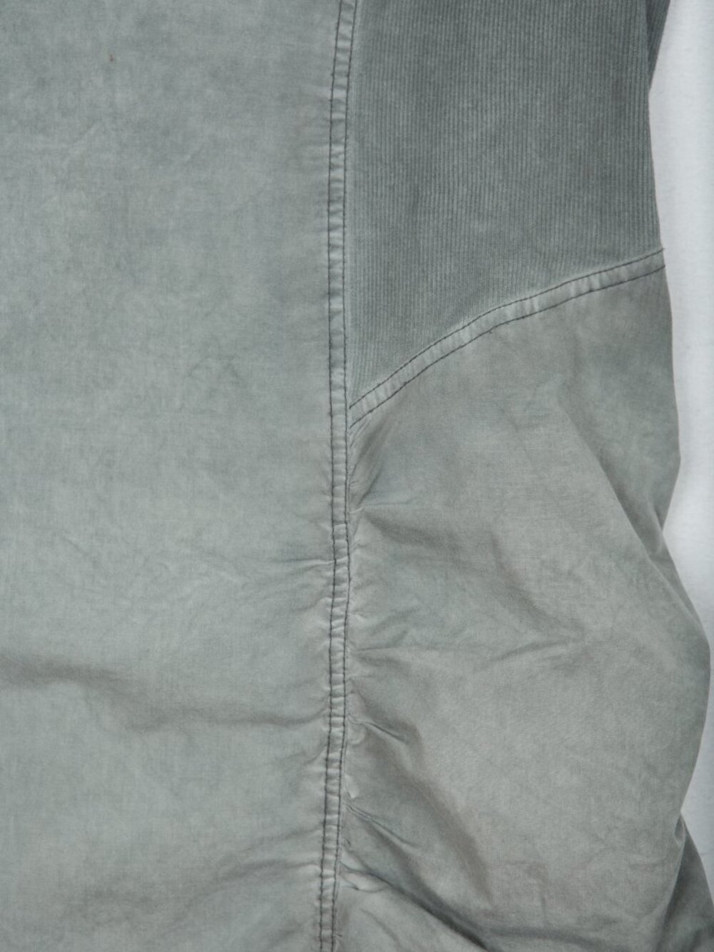XCVI Washed Gray Cotton Ruched Side Sleeveless Dress Medium Y2K Cargo M - Picture 7 of 12